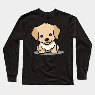 Chibi Labradors Retriever Cute Kawaii Dog Owner Dog Lover Long Sleeve T-Shirt